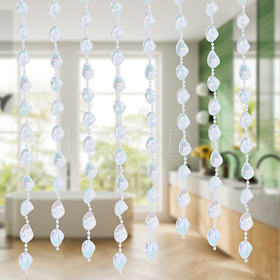 Acrylic Beads Chains CHAC-WH0001-06-1