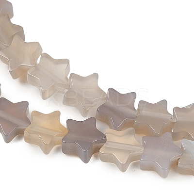 Natural Grey Agate Beads Strands G-U021-B01-02-1