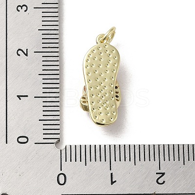 Brass Micro Pave Cubic Zirconia Pendants KK-E092-19G-01-1