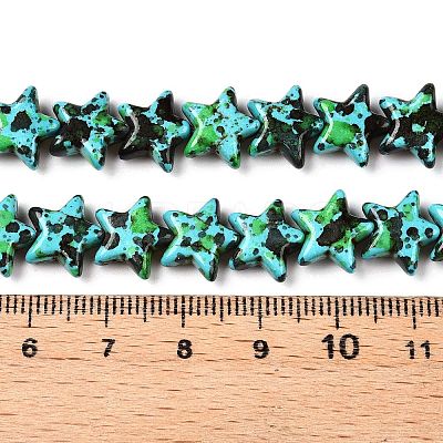 Spray Painted Synthetic Turquoise Beads Strands UNKW-T001-11B-1