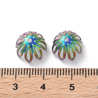 Ion Plating(IP) 304 Stainless Steel Bead Caps STAS-Z062-02RC-1