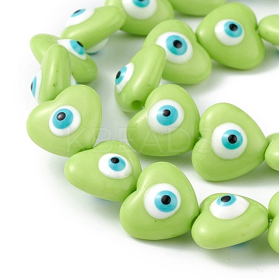 Evil Eye Resin Beads Strands RESI-F040-01I-1