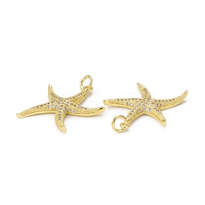 Brass Micro Pave Cubic Zirconia Pendants KK-E068-VB308-1
