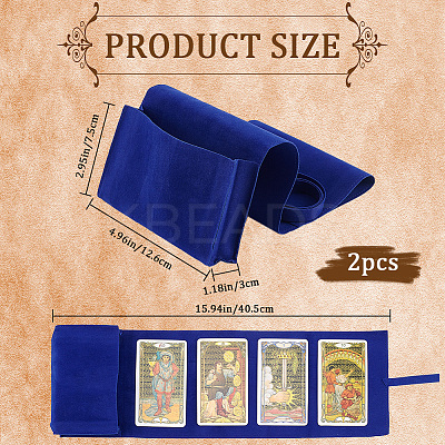 2Pcs Double-Sided Velvet Tarot Cards Storage Bags ABAG-CN0001-06C-1