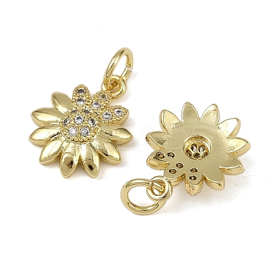 Brass Micro Pave Cubic Zirconia Pendants KK-I358-063G-A-1