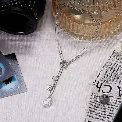 Lariat Necklaces NJEW-PH01399-02-1