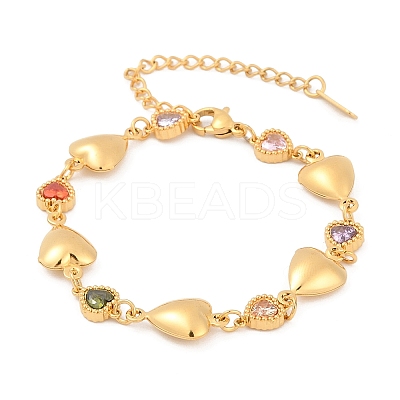 304 Stainless Steel Link Bracelets for Women BJEW-U026-02A-G-1