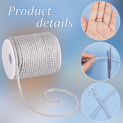3-Ply Polyester Twisted Cord OCOR-WH0079-88G-1