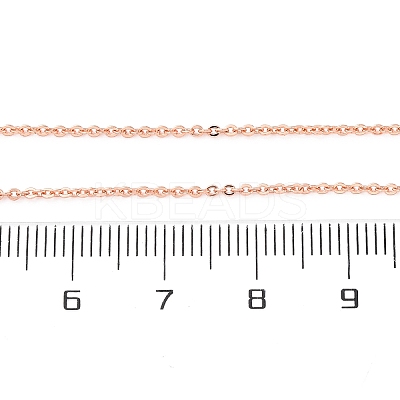 1.3MM Brass Cable Chain Necklace Making NJEW-D302-76RG-1
