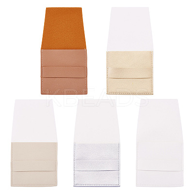 5Pcs 5 Colors Square PU Leather Envelope Pouches ABAG-TA0001-81-1