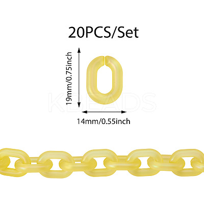 20Pcs Transparent Acrylic Quick Link Connectors OACR-TADJ0001-03K-1