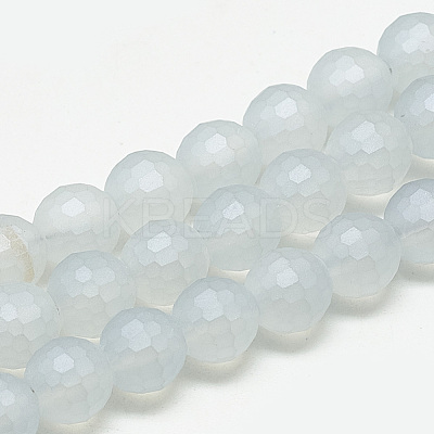 Electroplate Glass Beads Strands EGLA-Q108-8mm-09-1