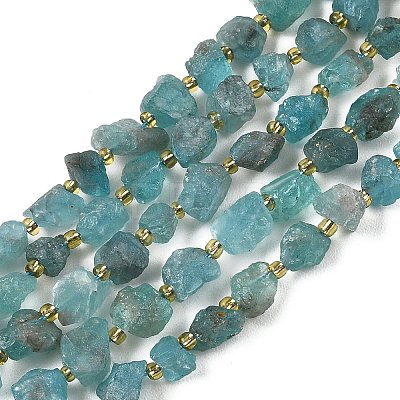 Raw Rough Natural Blue Apatite Beads Strands G-D101-A09-1