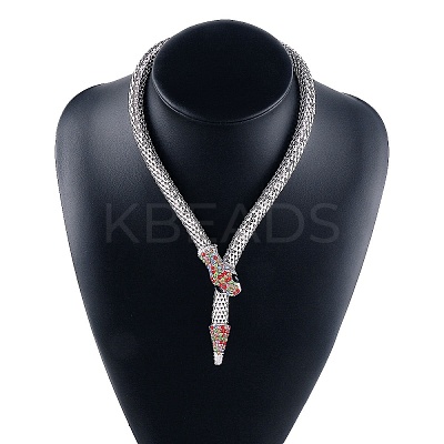 Alloy Popcorn Chain Necklaces NJEW-Z020-01D-P-1