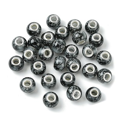 Two Tone Glass European Beads GPDL-K003-01C-1