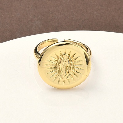 Brass Cuff Open Rings RJEW-C156-01G-1