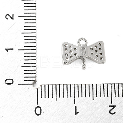 Brass Micro Pave Cubic Zirconia Connector Charms KK-U056-53P-1