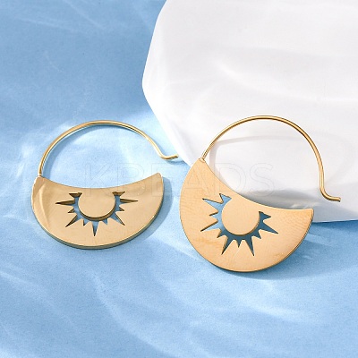 304 Stainless Steel Dangle Earrings EJEW-Z118-07G-01-1