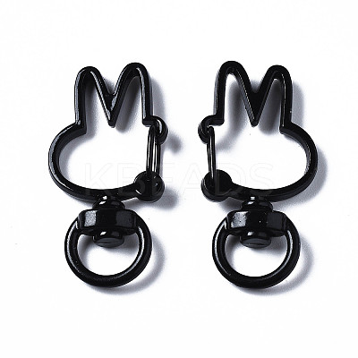 Spray Painted Eco-Friendly Alloy Swivel Snap Hooks Clasps PALLOY-T080-12A-NR-1