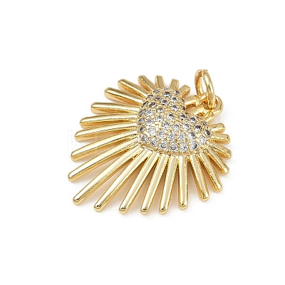 Brass Micro Pave Cubic Zirconia Pendants KK-S528-12G-1