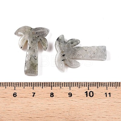 Natural Larvikite Coconut Tree Pendants G-N342-02G-1