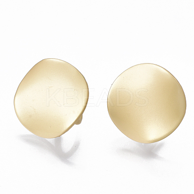 Smooth Surface Alloy Stud Earring Findings PALLOY-T064-43MG-1
