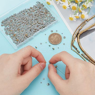 3 Strands 3 Styles Electroplate Non-magnetic Synthetic Hematite Beads Strands G-AR0006-03-1