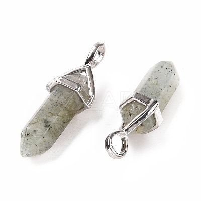 Natural Labradorite Pointed Pendants G-K329-61P-1