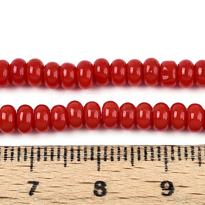 Opaque Solid Color Glass Beads Strands GLAA-ZX008-4mm-18N-1
