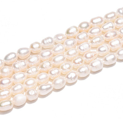 Natural Cultured Freshwater Pearl Beads Strands PEAR-N012-04V-01-1