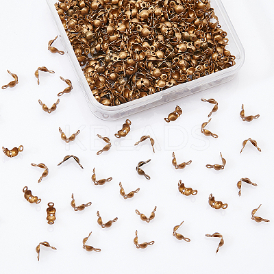 600Pcs Brass End Bead Tips KK-NB0001-64-1