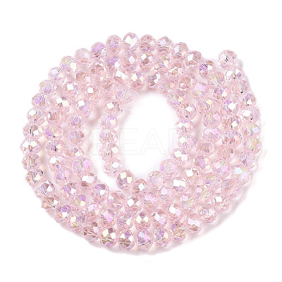 Electroplate Glass Beads Strands EGLA-A044-T4mm-B10-1