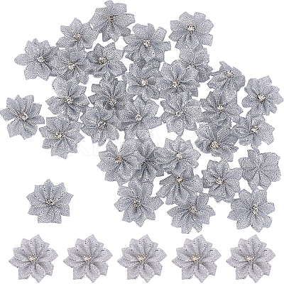 Polyester Rhinestones Flower for Ornament Appliques DIY Wedding FIND-WH20001-76C-1