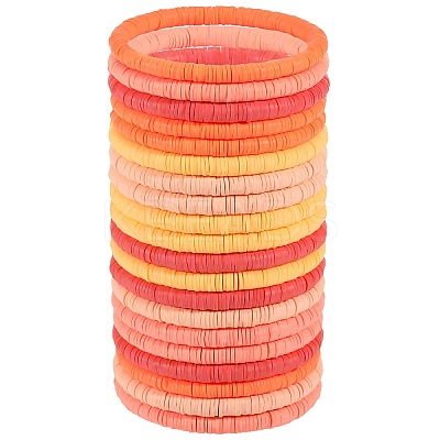 Polymer Clay Heishi Surfer Stretch Bracelets Set BJEW-SW00126-1