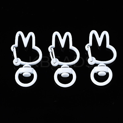 Spray Painted Eco-Friendly Alloy Swivel Snap Hooks Clasps PALLOY-T080-12M-NR-1