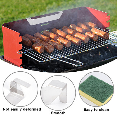 304 Stainless Steel Barbecue Tool Holder Clips TOOL-WH0155-06P-1