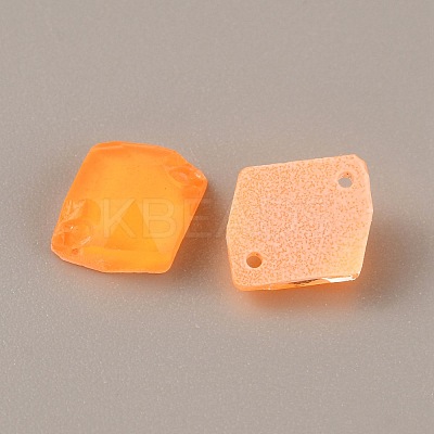 36Pcs Fluorescence Glass Connector Charms GLAA-WH0035-13B-1