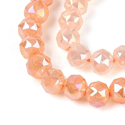 Anti-Tarnish Electroplate Glass Beads Strands GLAA-N064-6mm-05-1