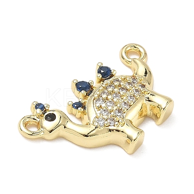 Brass Pave Clear and Blue Cubic Zirconia Links ZIRC-I356-09G-1