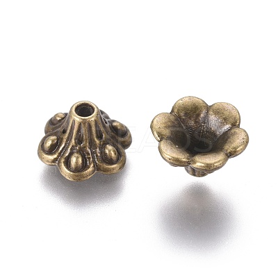 Tibetan Style Bell Filigree Bead Caps X-TIBE-A23845-AB-FF-1