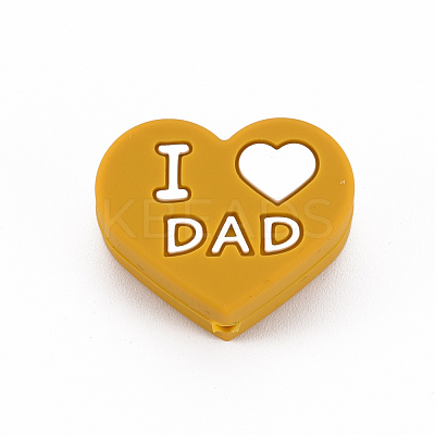Mother's Day Father's Day Food Grade Eco-Friendly Silicone Focal Beads SIL-N002-10C-1