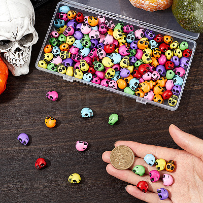 160Pcs Halloween Resin Beads FIND-SC0011-67-1