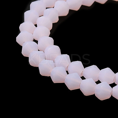 Imitation Jade Frosted Glass Bead Strands GLAA-F029-JM4mm-B02-1