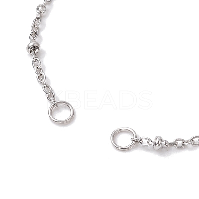 Non-Tarnish 2Pcs 2 Colors 304 Stainless Steel Satellite Chain Bracelet Slider Making AJEW-JB01242-02-1