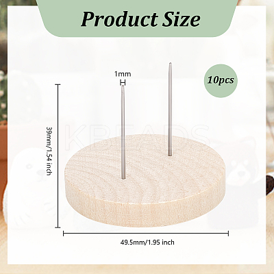 Wooden Crochet Doll Base Support Rack WOOD-WH0131-20B-1