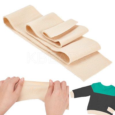 Polyester Ribbing Fabric for Cuffs FIND-WH0032-59G-1