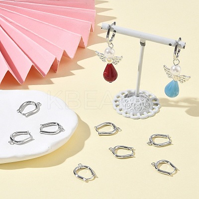 SHEGRACE Brass Hoop Earrings Findings XGR0157P-87P-1