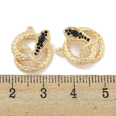Brass Micro Pave Cubic Zirconia Pendants KK-S386-23G-01-1