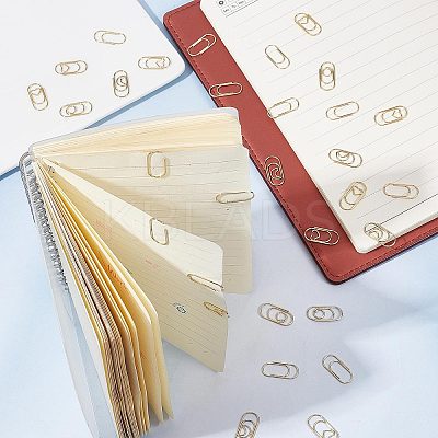 100Pcs 4 Styles Carbon Steel Paper Clips FIND-CP0001-48-1