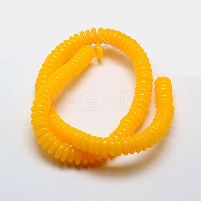 Imitation Amber Resin Heishi Beads Strands RESI-A009G-6mm-01-1